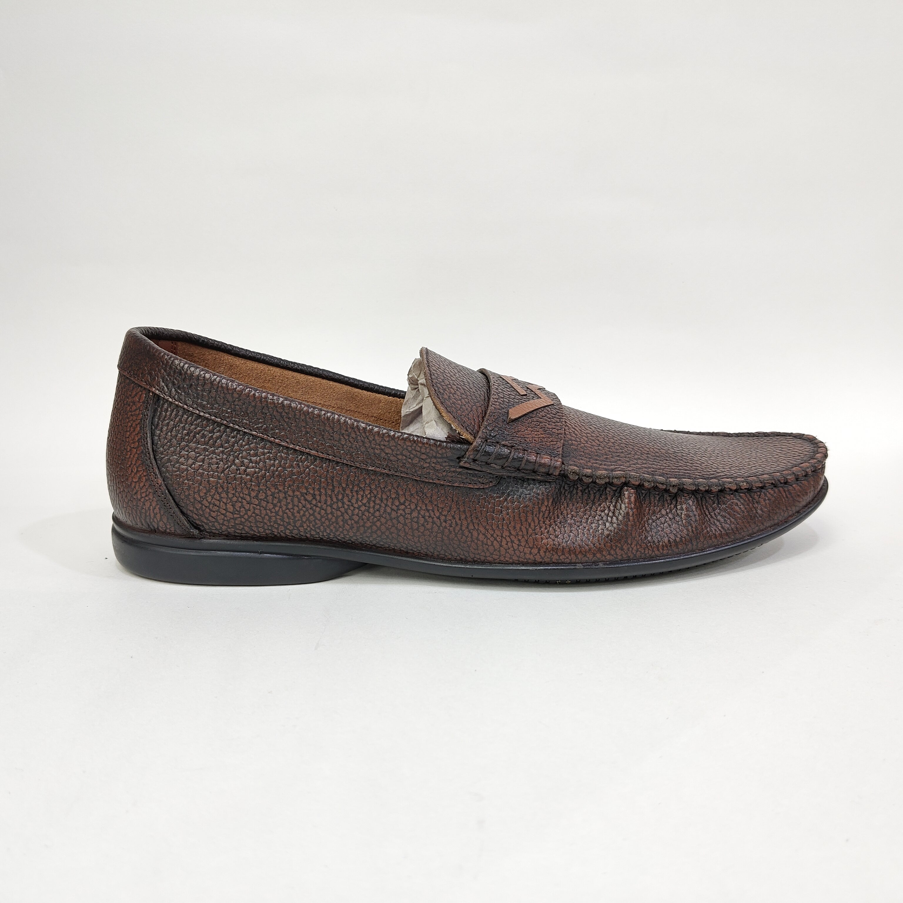 Men’s Genuine Leather Loafer – Black & Brown Slip-On Shoes