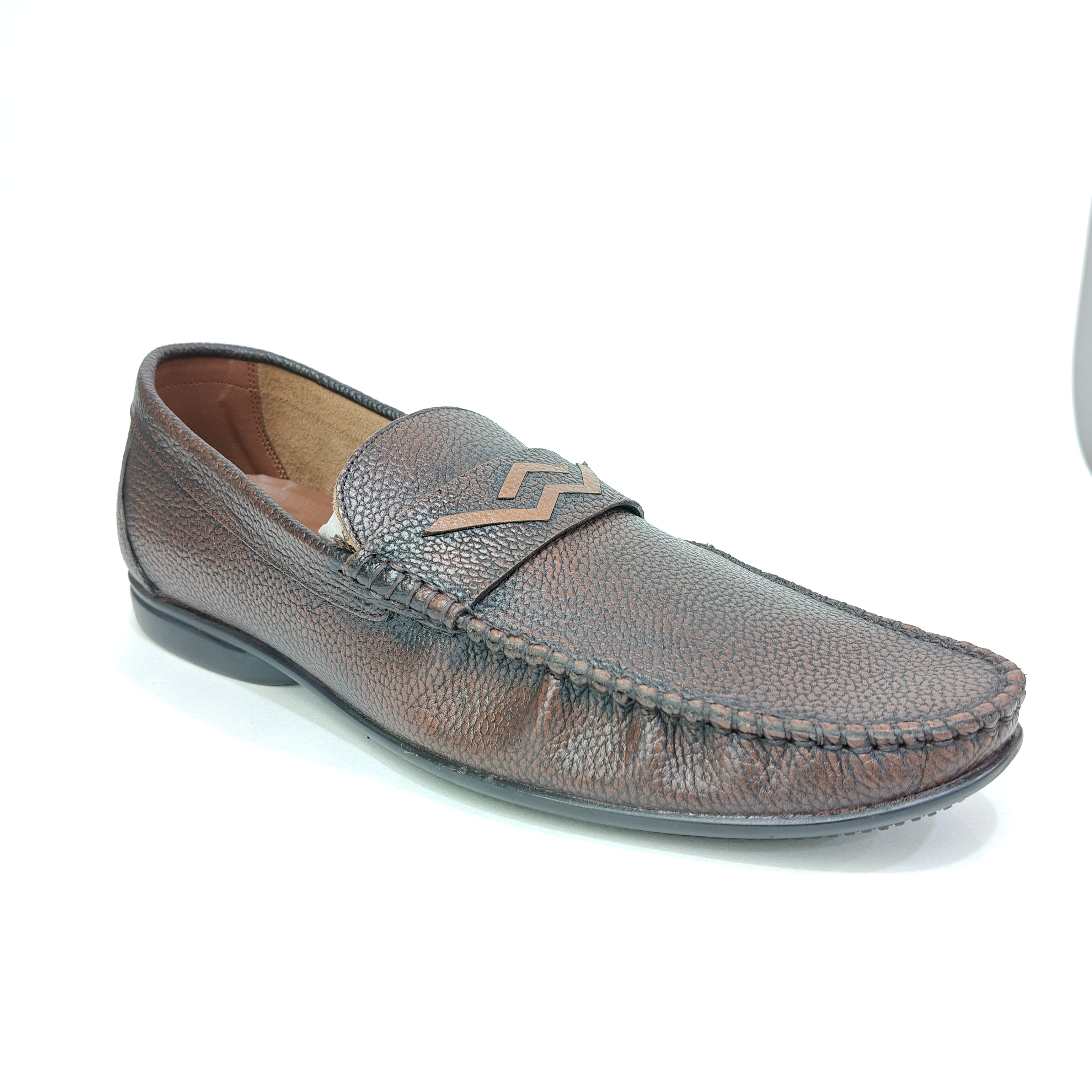Men’s Genuine Leather Loafer – Black & Brown Slip-On Shoes
