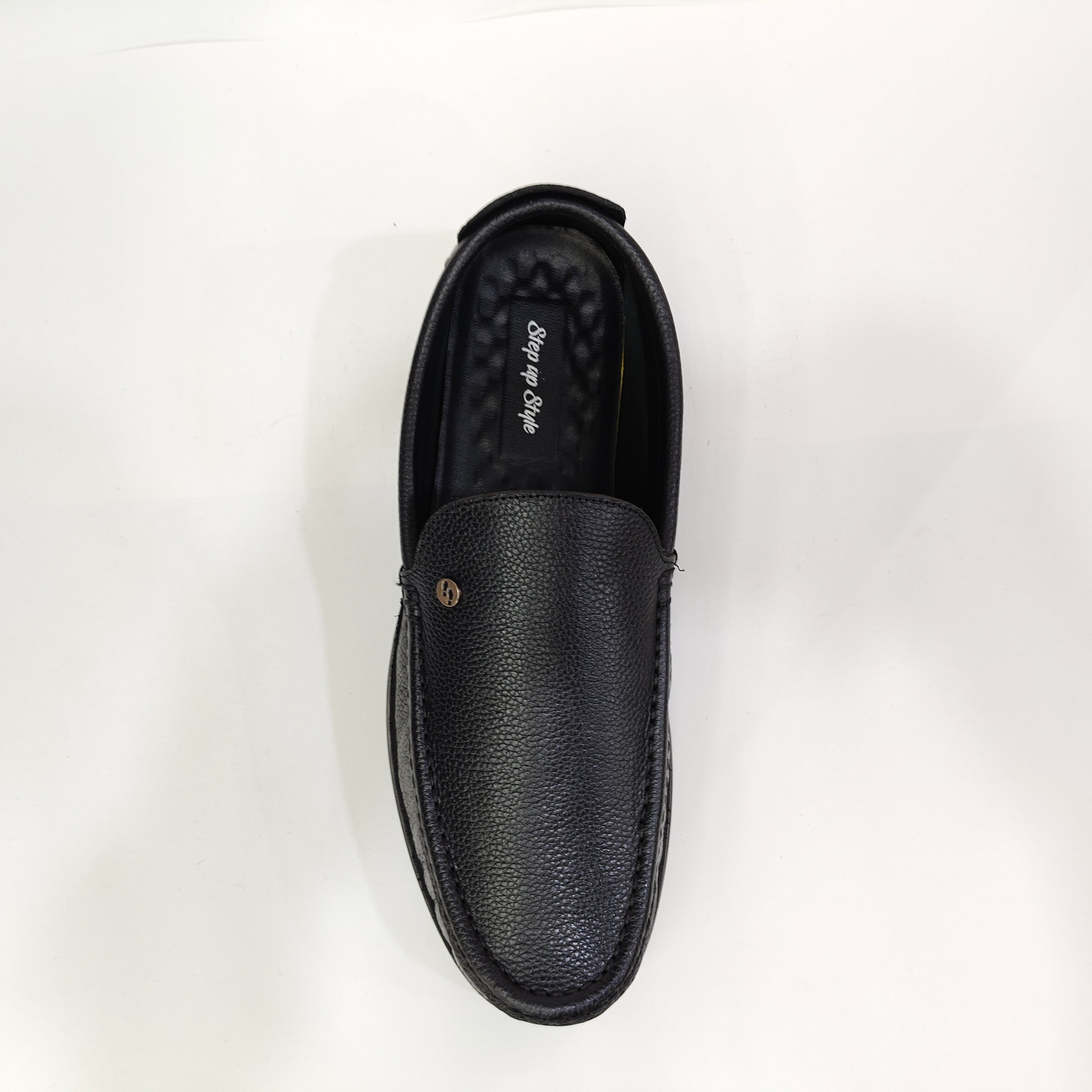 Men’s Genuine Leather Plain Button Boots – Black & Tan