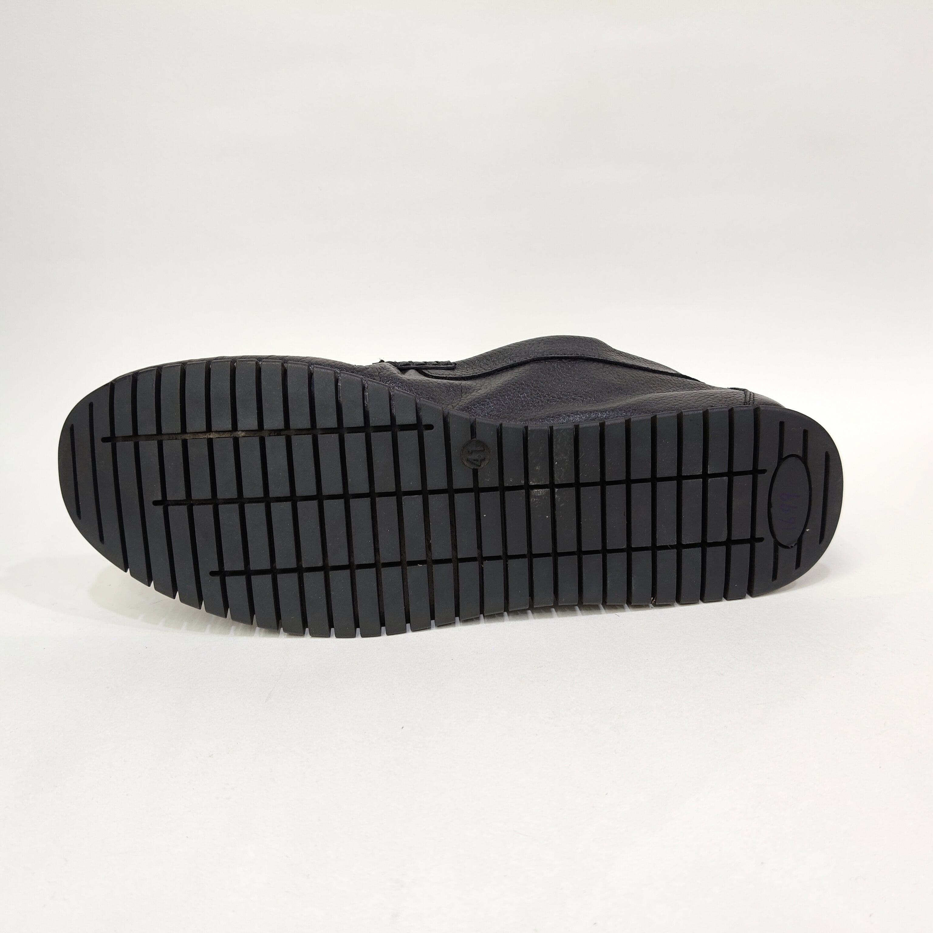 genuine leather shoe with rubber sole
