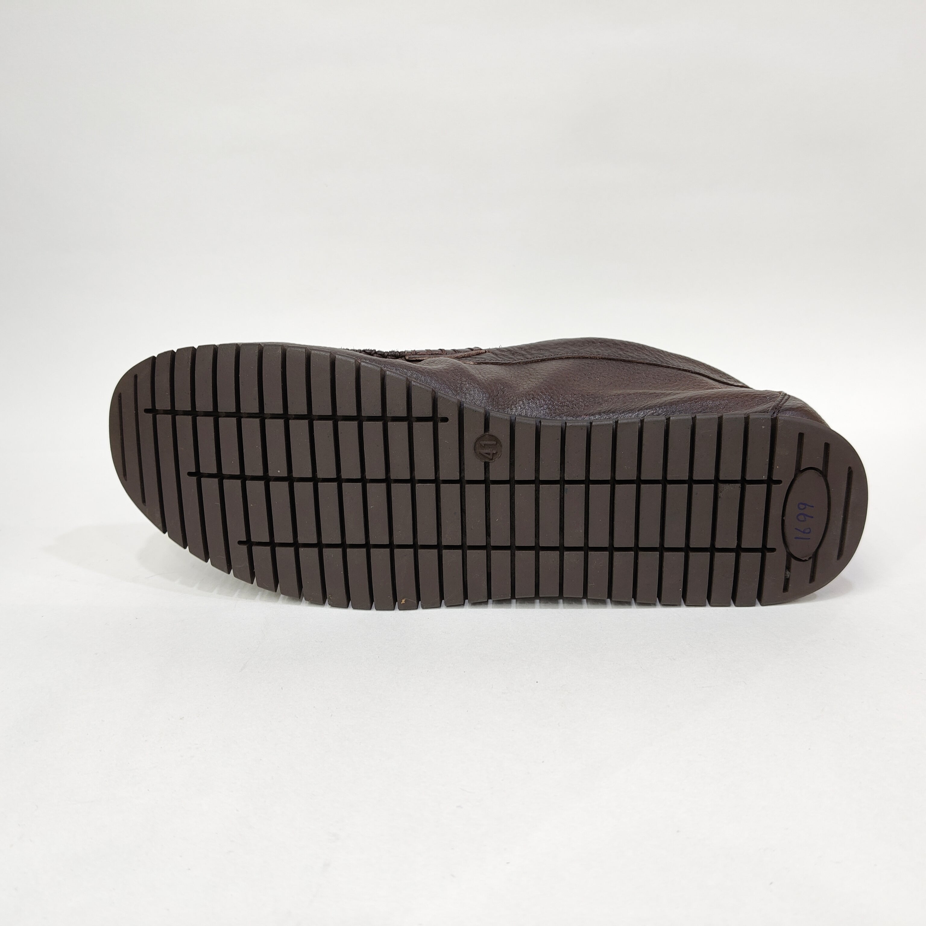 genuine leather shoe with rubber sole