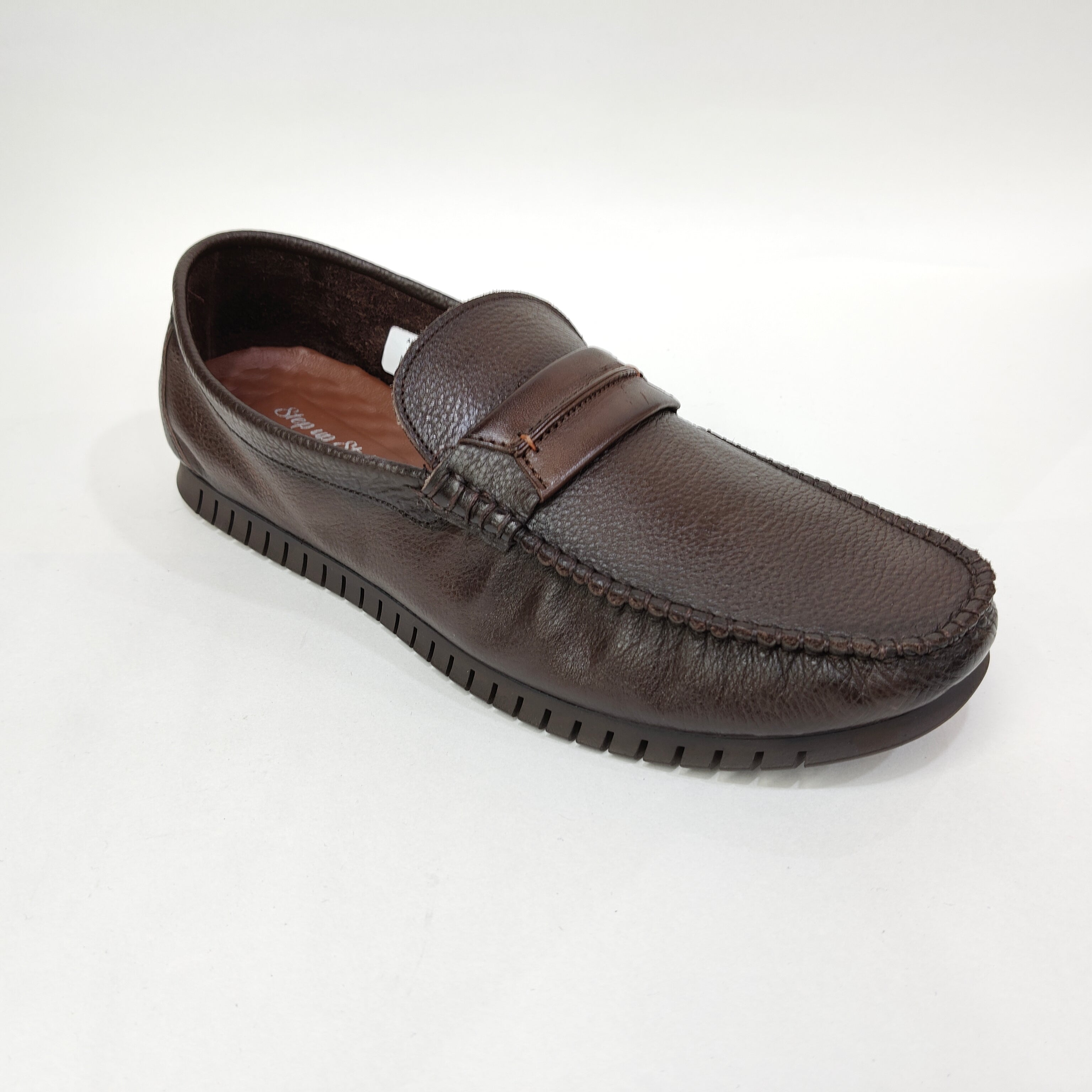 genuine leather shoe with rubber sole