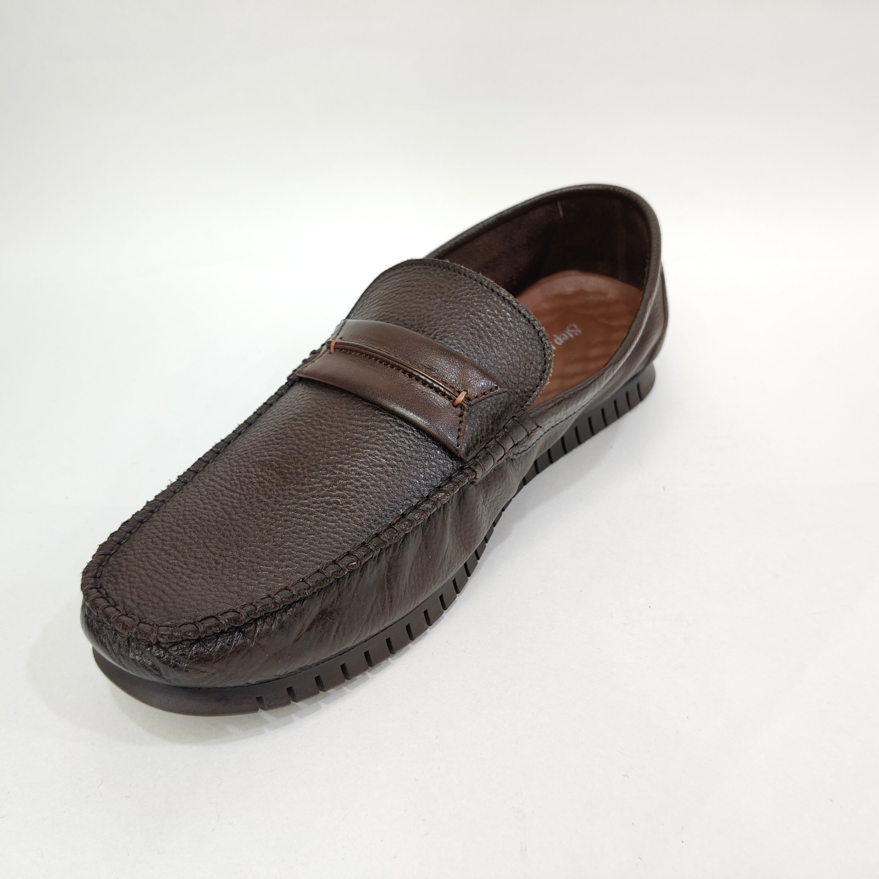 genuine leather shoe with rubber sole