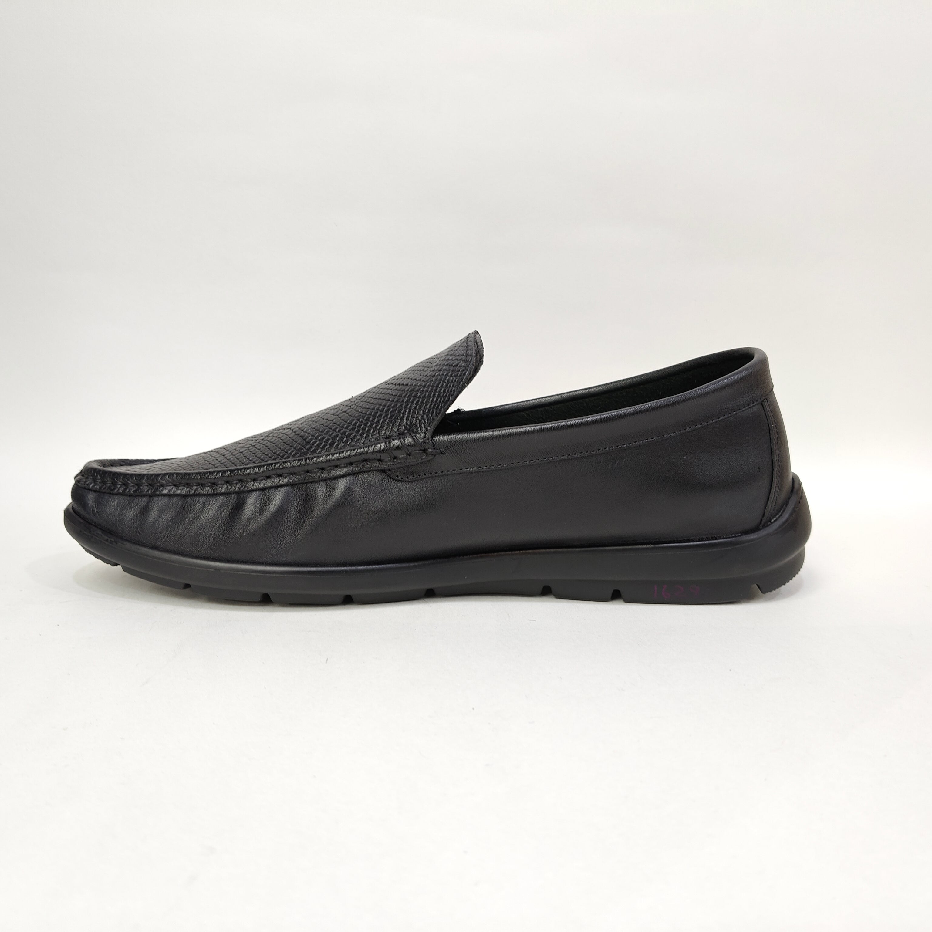 Men’s Lightweight Snake Shell Loafers – Black & Tan