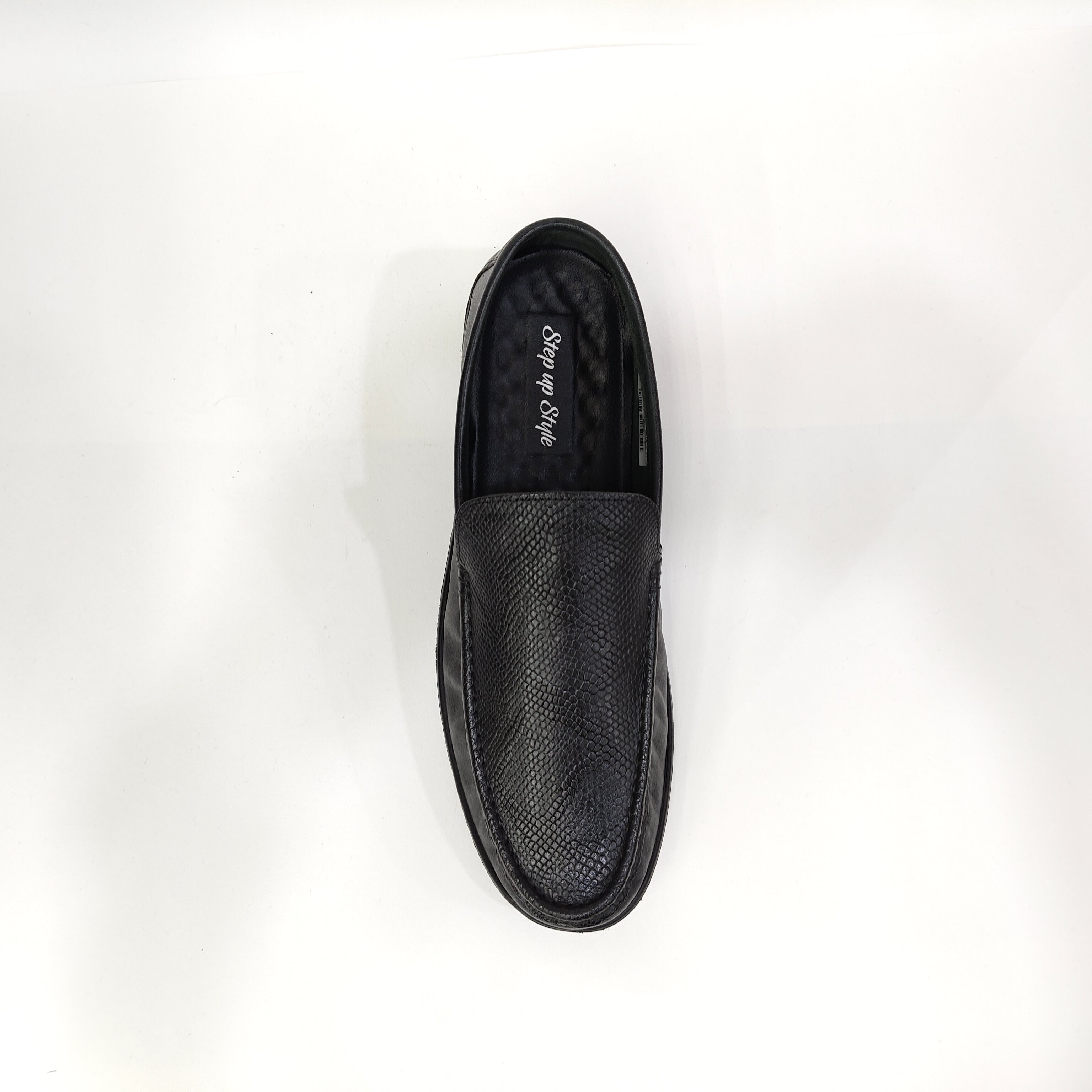Men’s Lightweight Snake Shell Loafers – Black & Tan