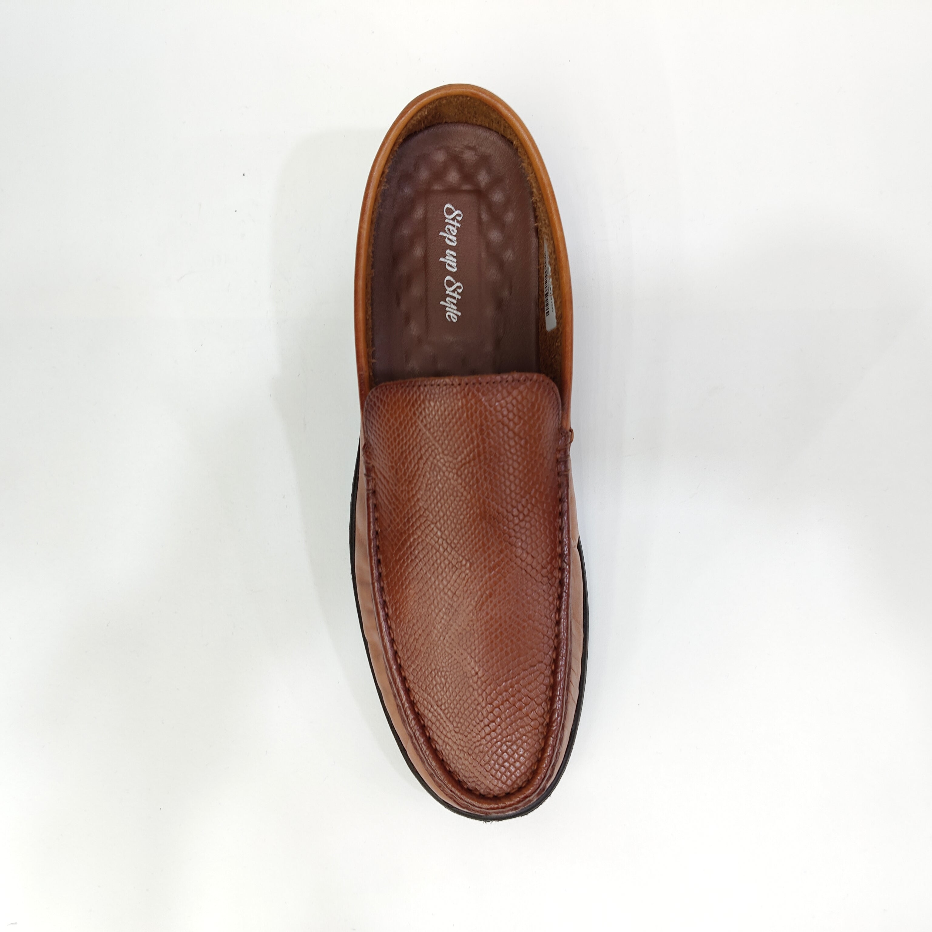Men’s Lightweight Snake Shell Loafers – Black & Tan