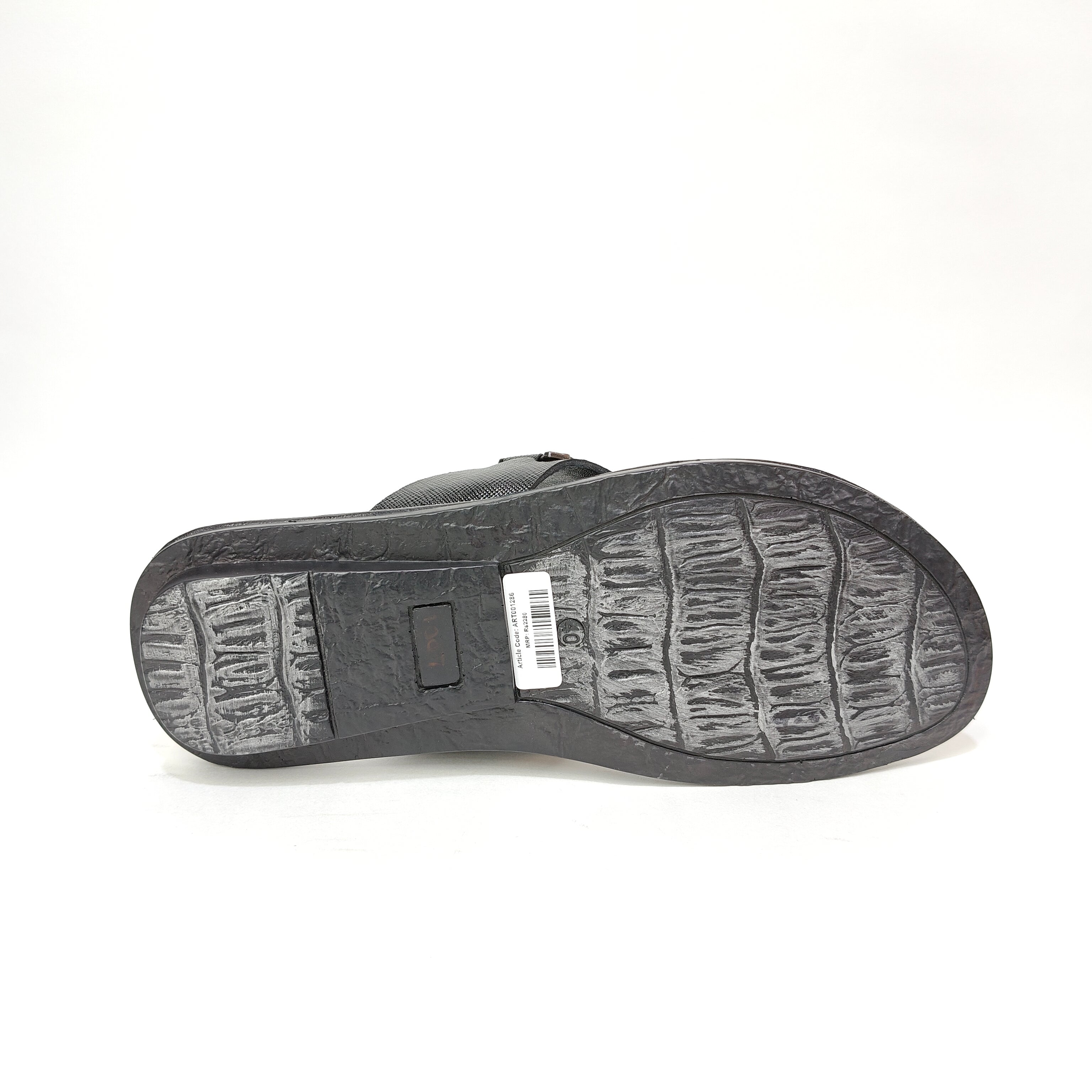 StepUpStyle Men’s Flat Chain P Chappal – Black & Tan