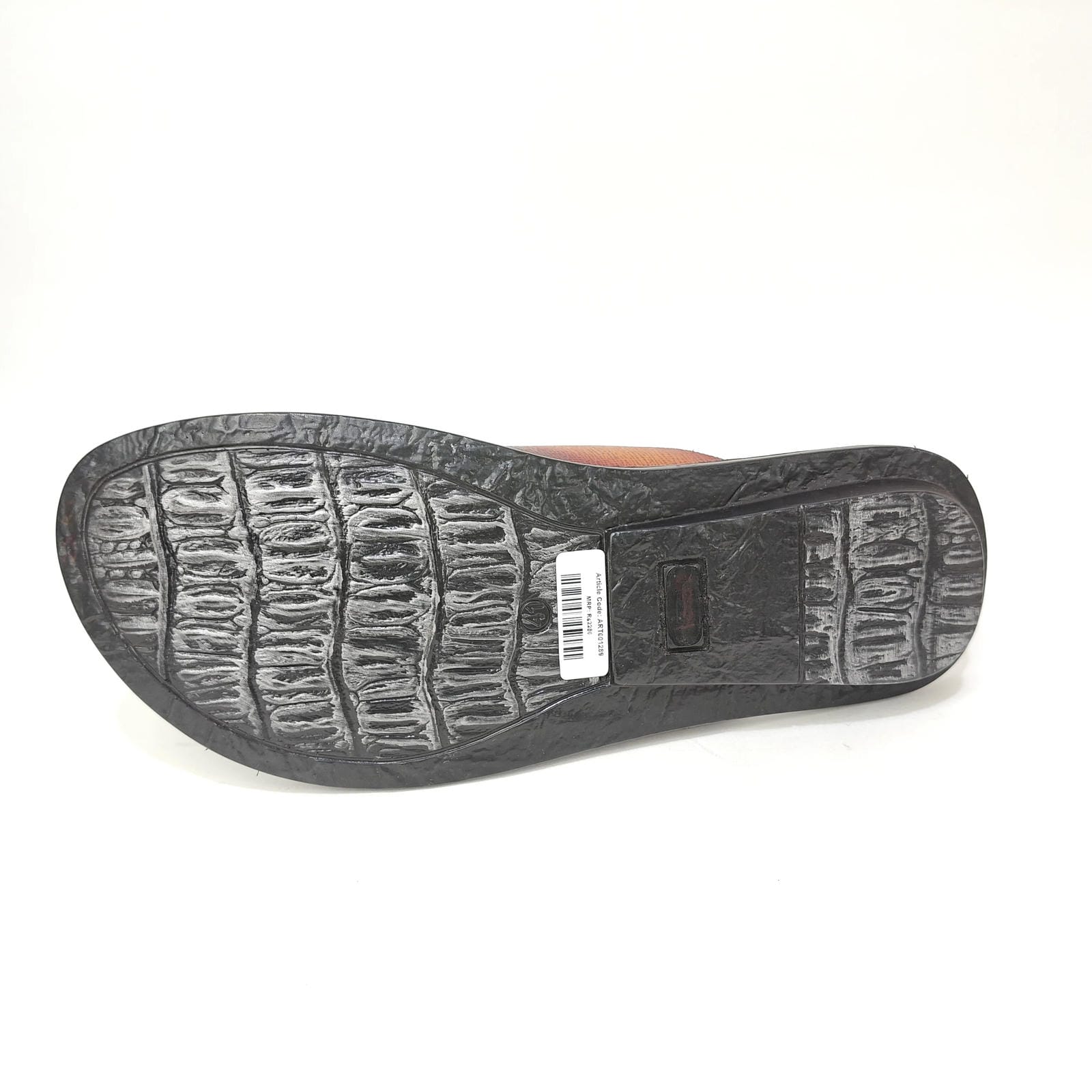 StepUpStyle Men’s Flat Chain P Chappal – Black & Tan