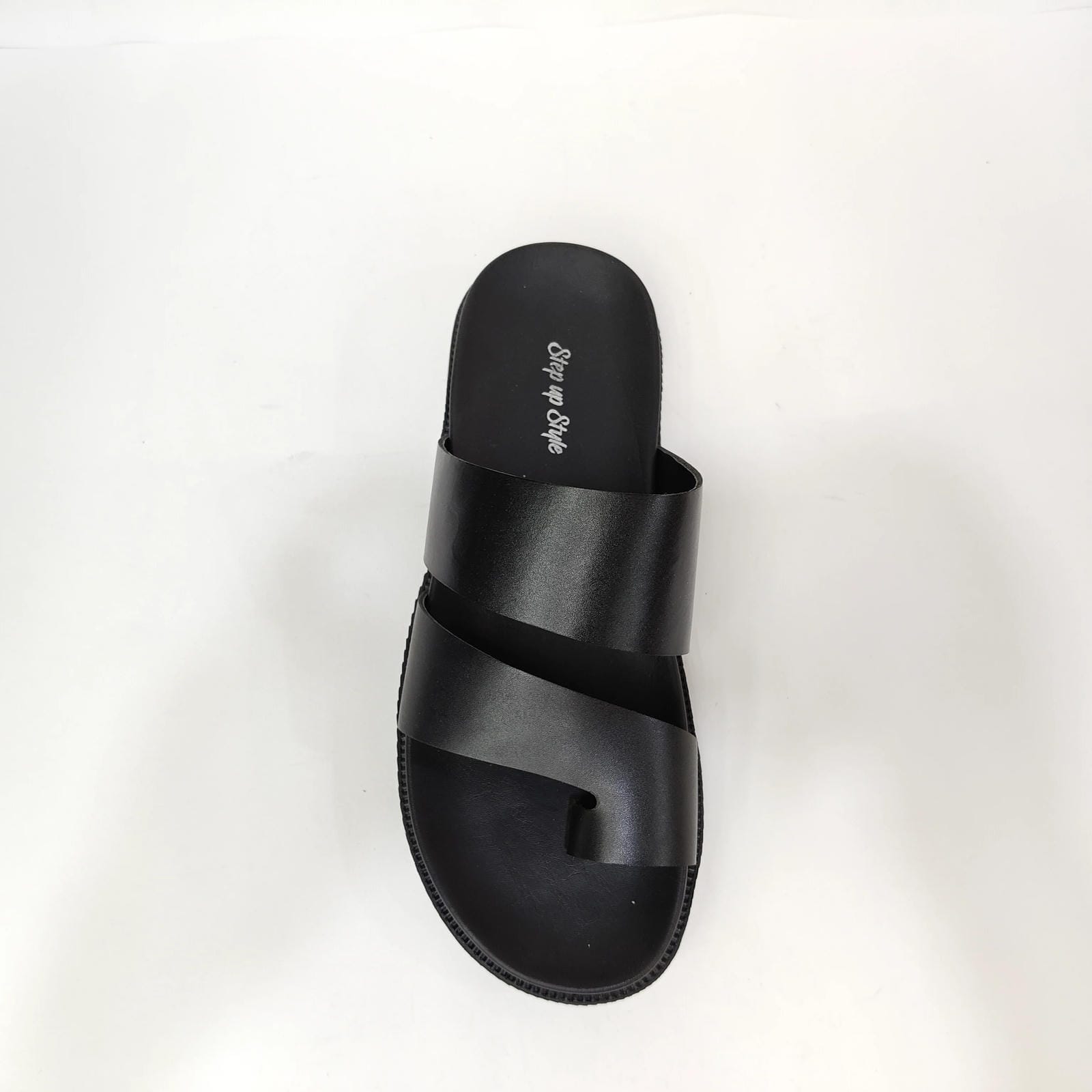 StepUpStyle Men’s Comfort Belt Leather Chappal – Black & Tan