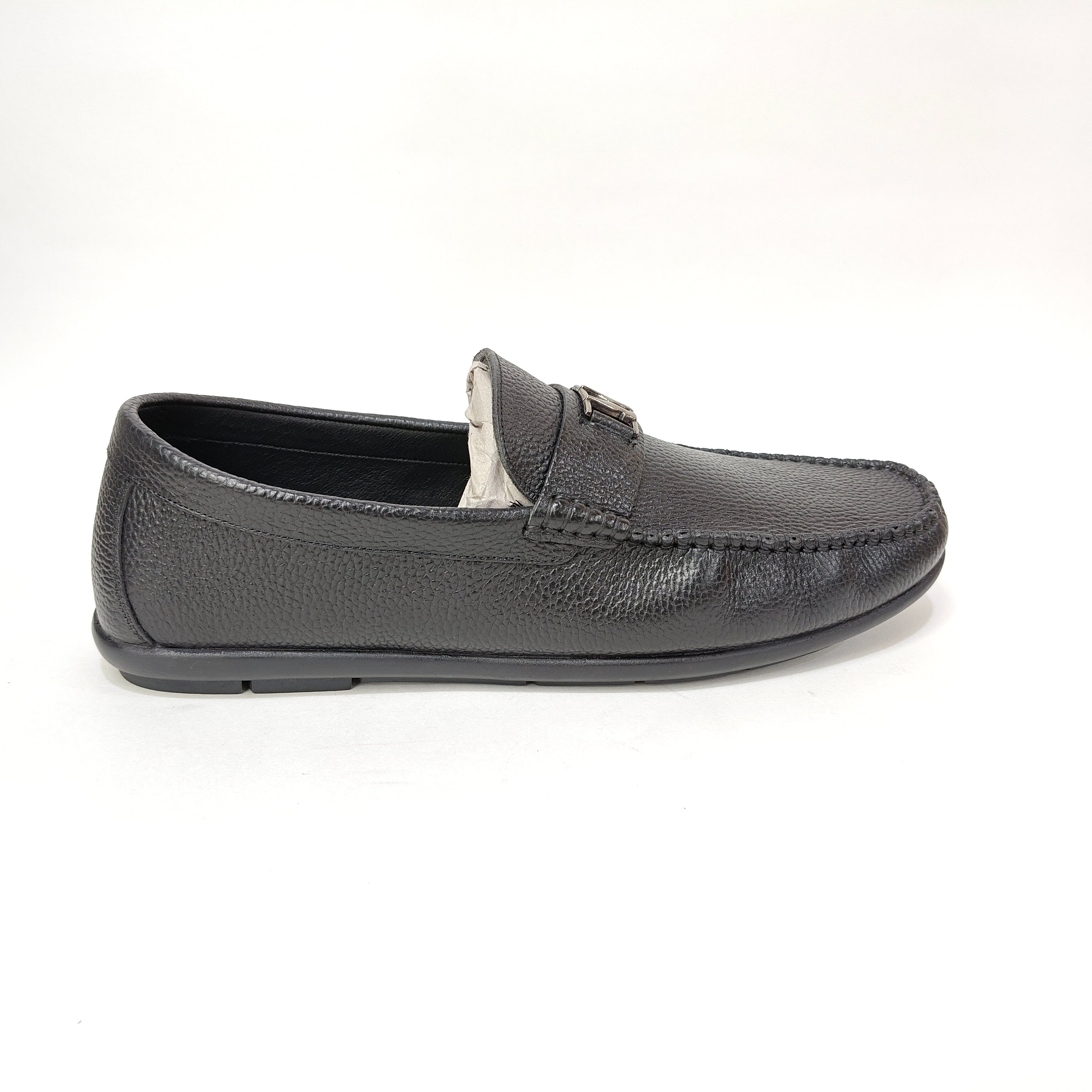 StepUpStyle Men’s Loafer with Butterfly Pattern – Cream & Black