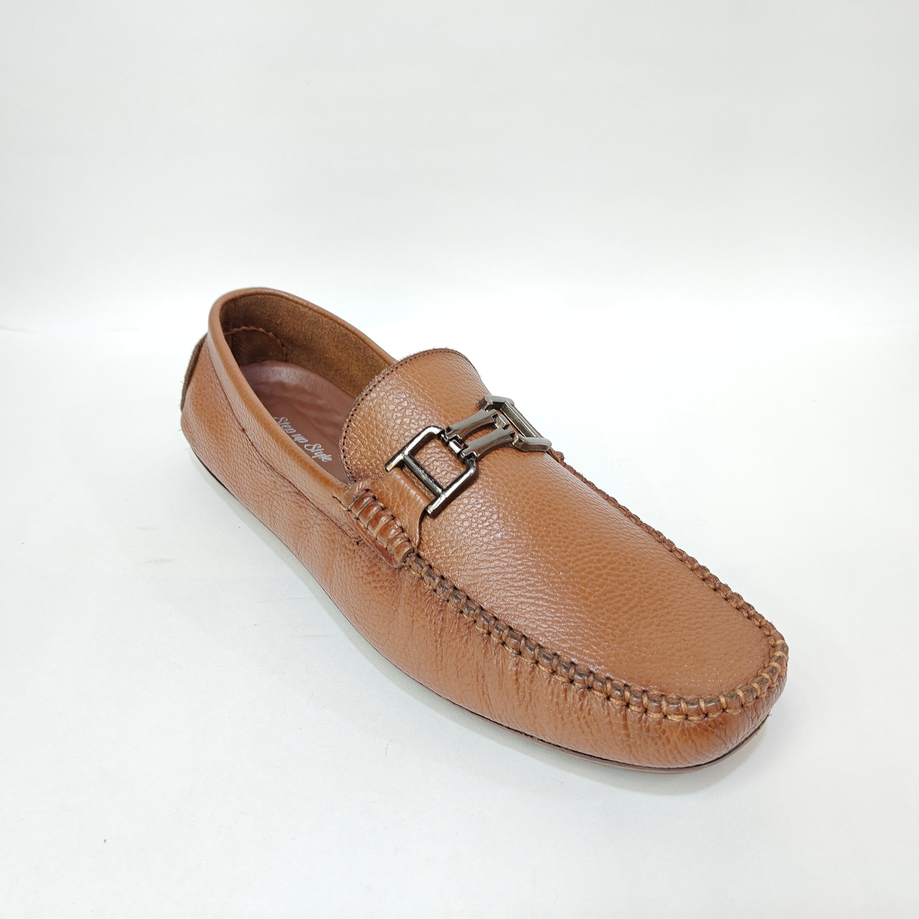StepUpStyle Men’s Loafer with Rubber Sole – Tan & Black