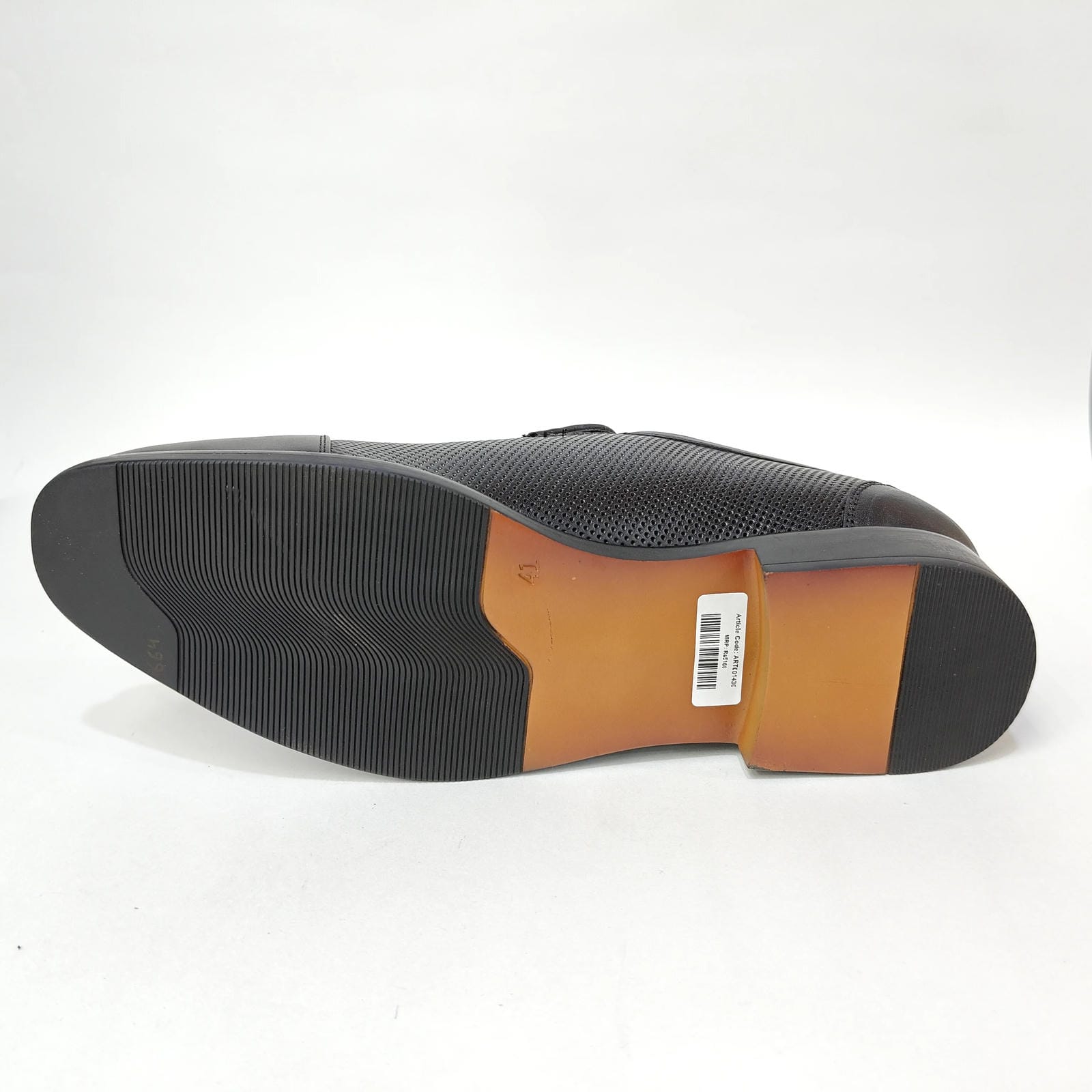 StepUpStyle Men’s Dots Formal Shoe – Black & Tan