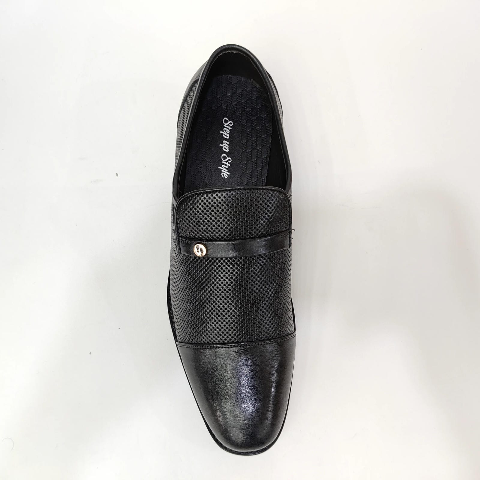 StepUpStyle Men’s Dots Formal Shoe – Black & Tan