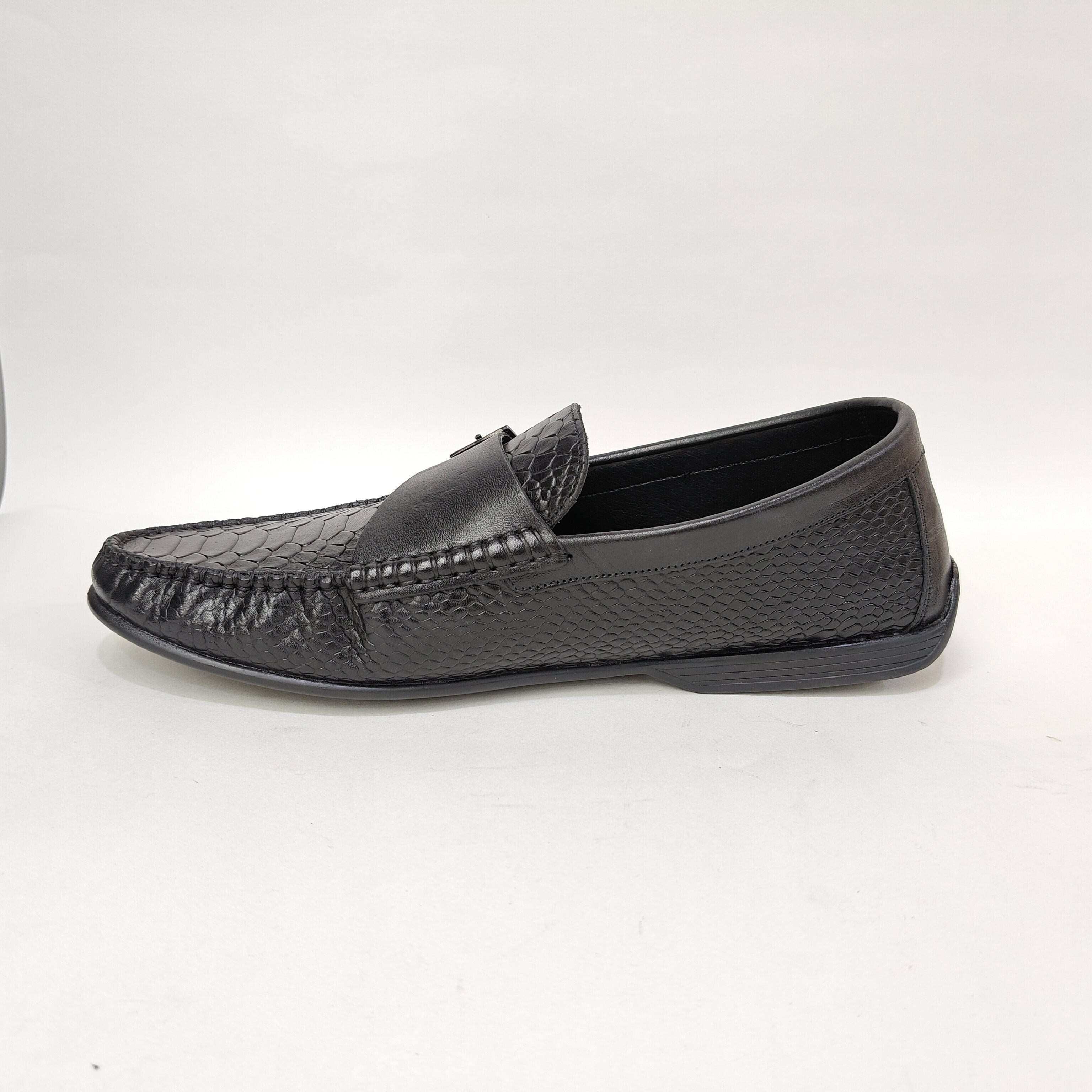 StepUpStyle Men’s Snake Shield Belt Loafer – Black & Brown
