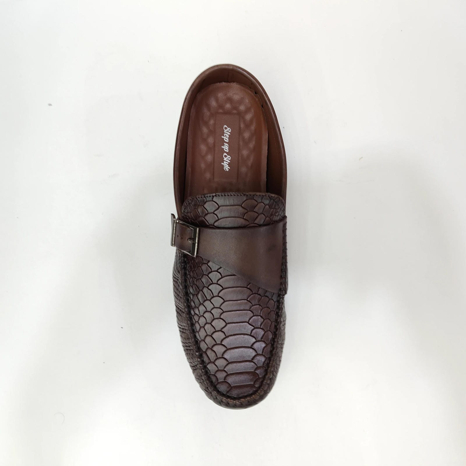 StepUpStyle Men’s Snake Shield Belt Loafer – Black & Brown