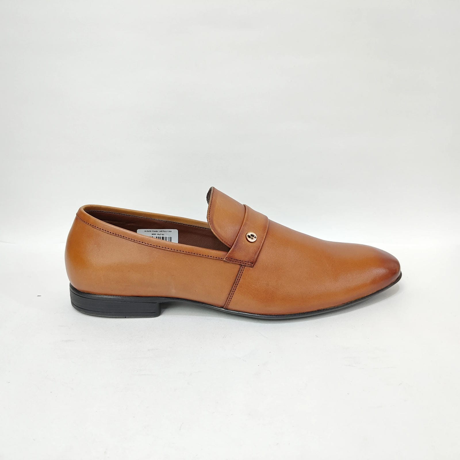 StepUpStyle Men’s Simple Button Loafer – Tan