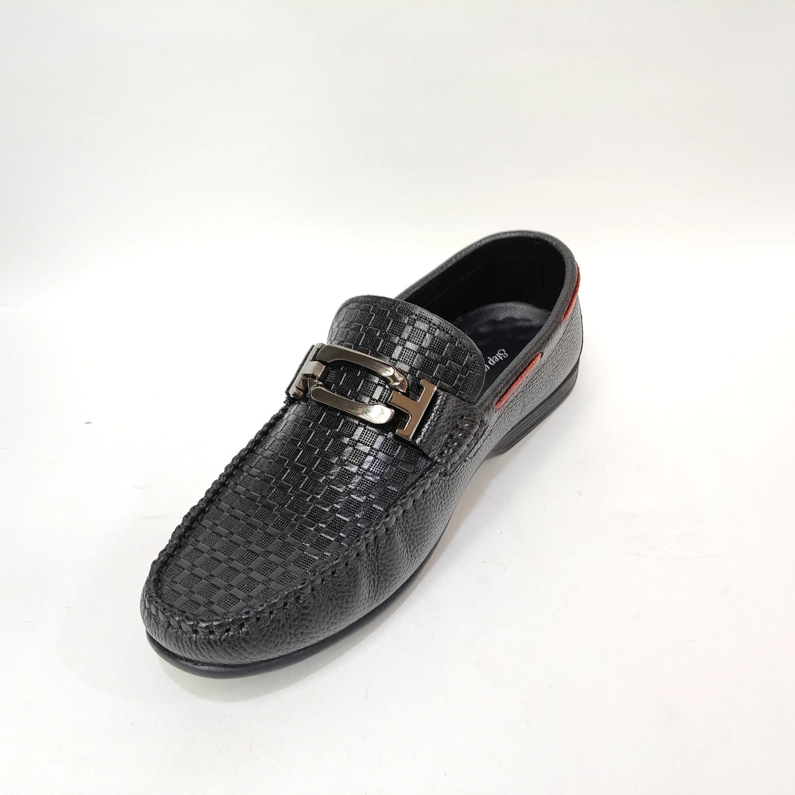 StepUpStyle Men’s Net Style Loafer – Black & Tan