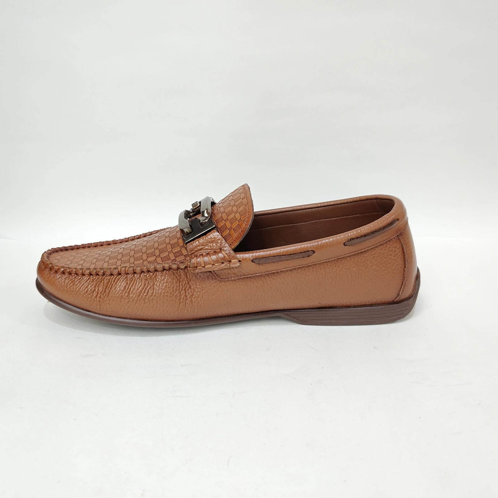 StepUpStyle Men’s Net Style Loafer – Black & Tan