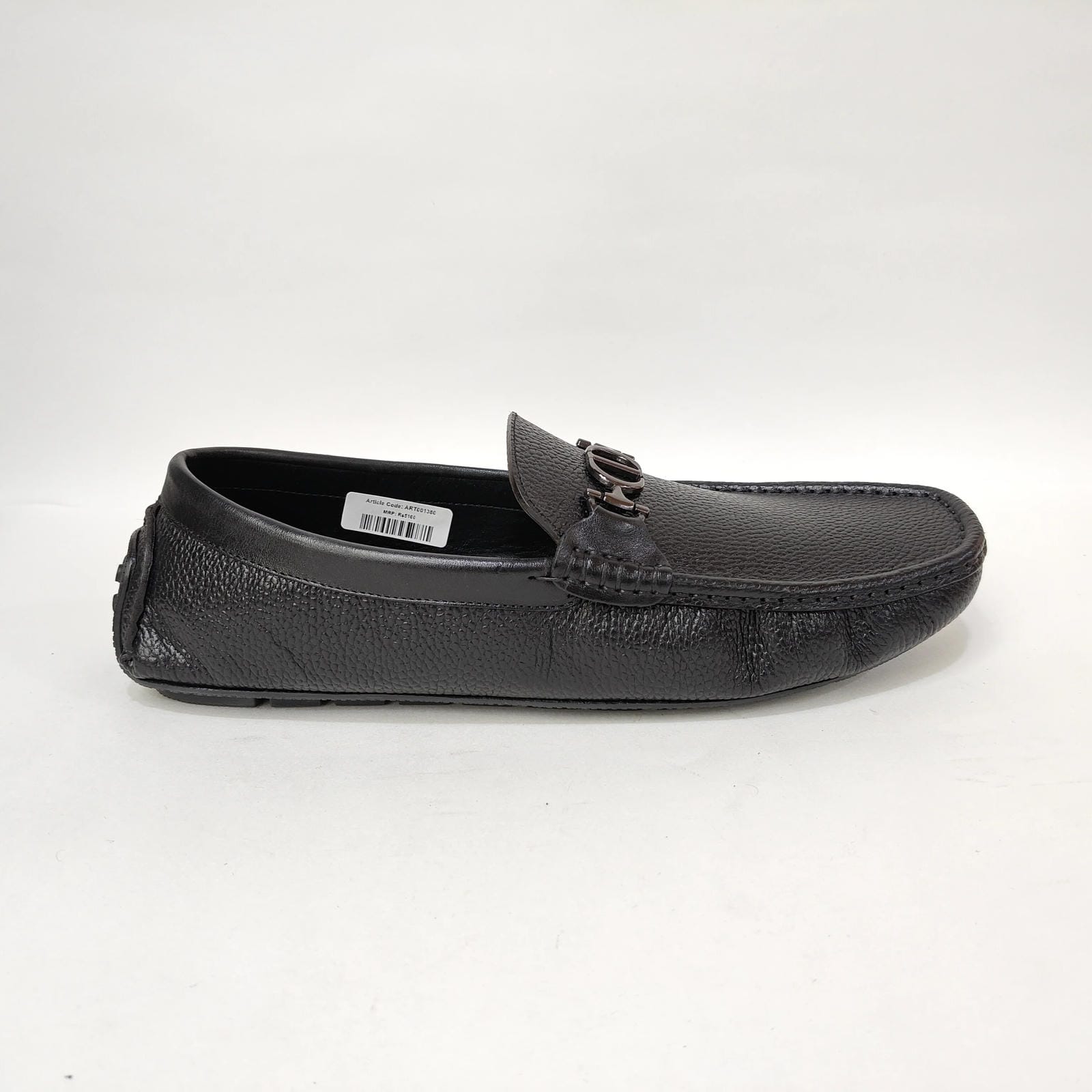 StepUpStyle Men’s Loafer P.D Pattern – Black & Tan