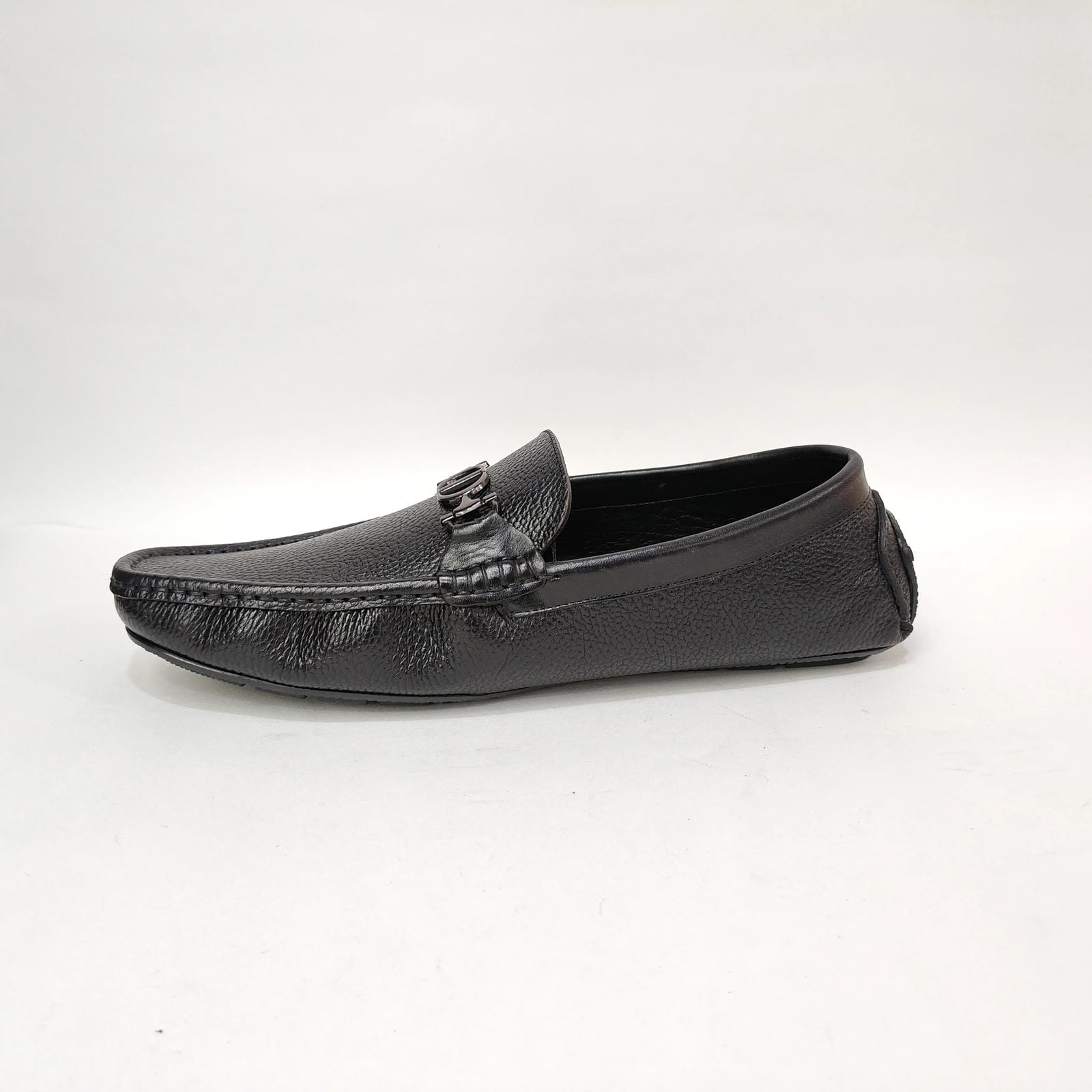 StepUpStyle Men’s Loafer P.D Pattern – Black & Tan