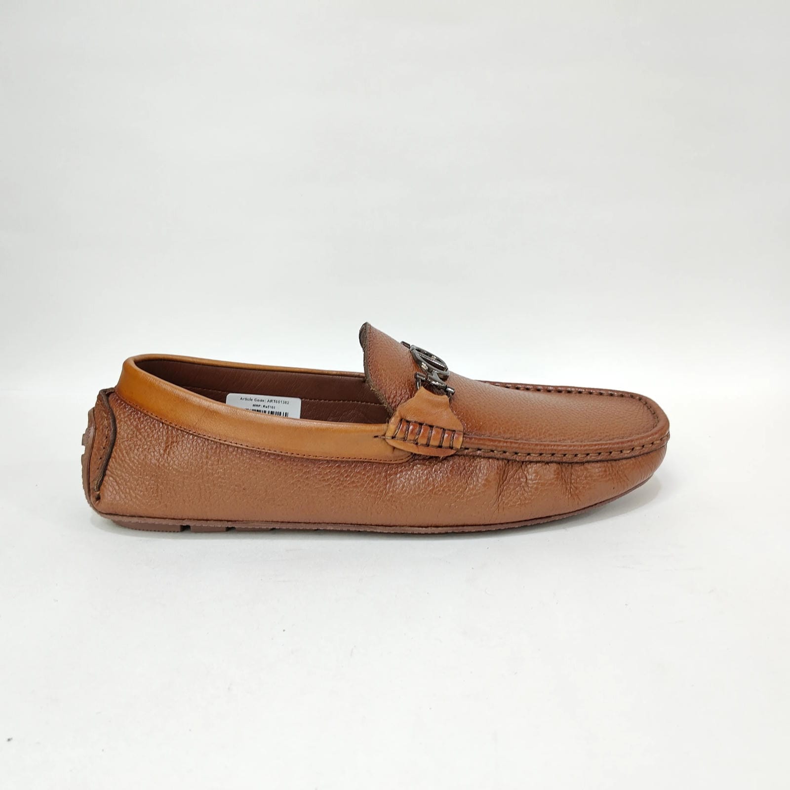 StepUpStyle Men’s Loafer P.D Pattern – Black & Tan