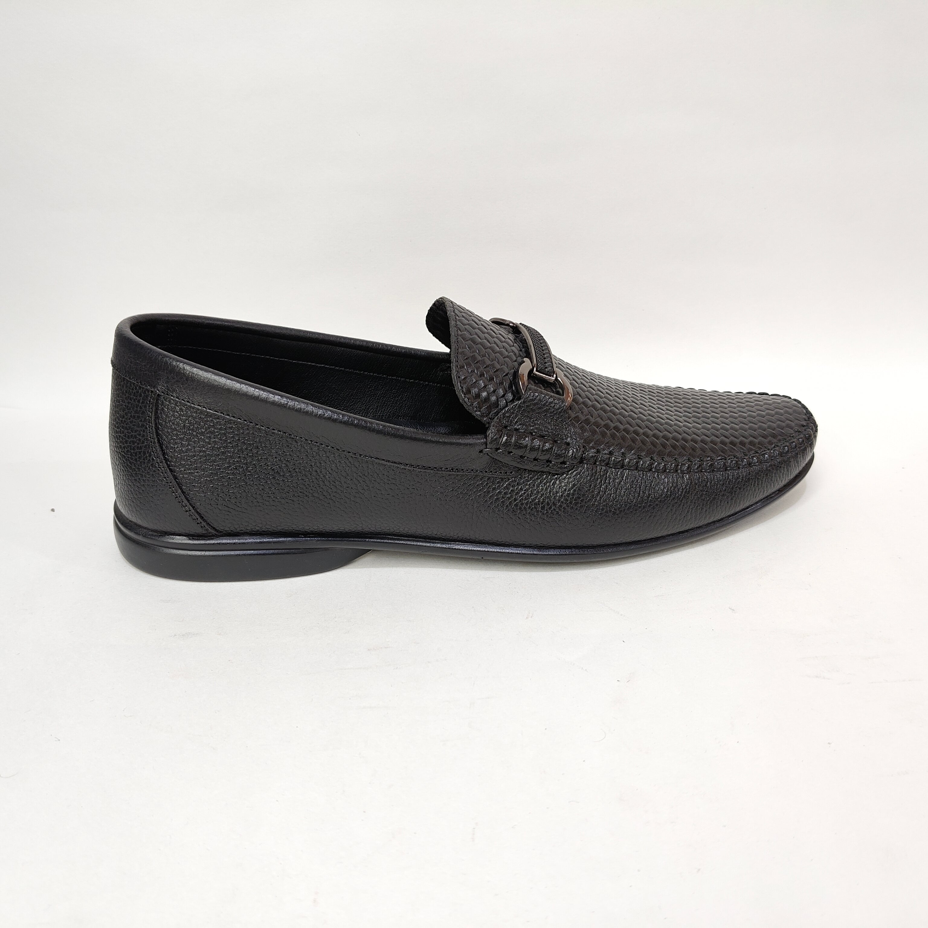 StepUpStyle Men’s Cross Pattern Loafer Shoe – Black & Brown