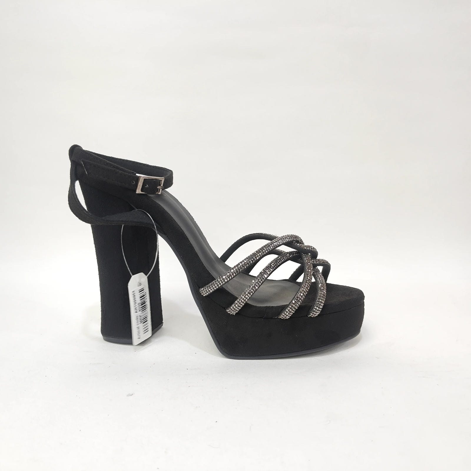 StepUpStyle Women’s Long Block Heel with 4 Cross Straps – Black & Golden
